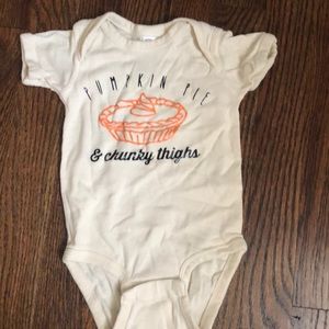 Boutique onesie - like new & headband